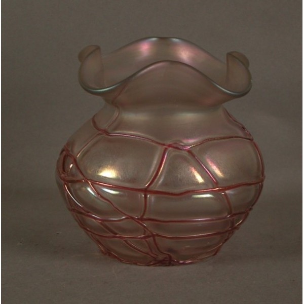 Art Nouveau. Glass vase....
