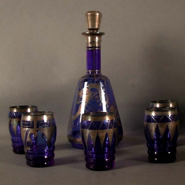 Art Deco liqueur set with...