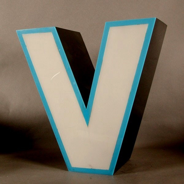 Big vintage sign letter - V...