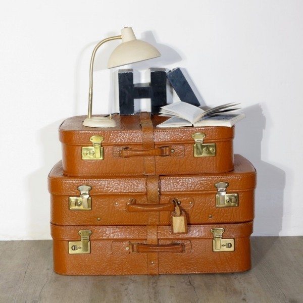 Antique travel suitcase for...