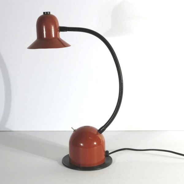 Red office lamp. 1980 - 1985.