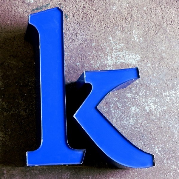 Vintage sign letter - K -...