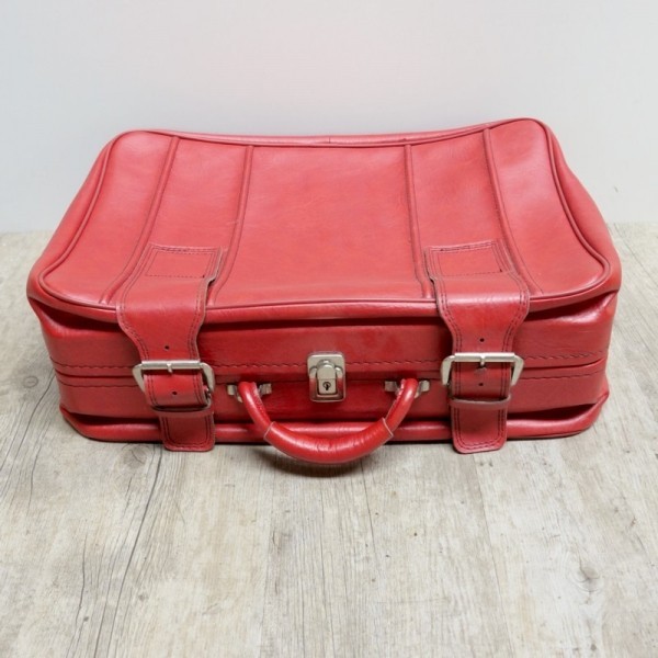 Roter Vintage Koffer 1970 -...