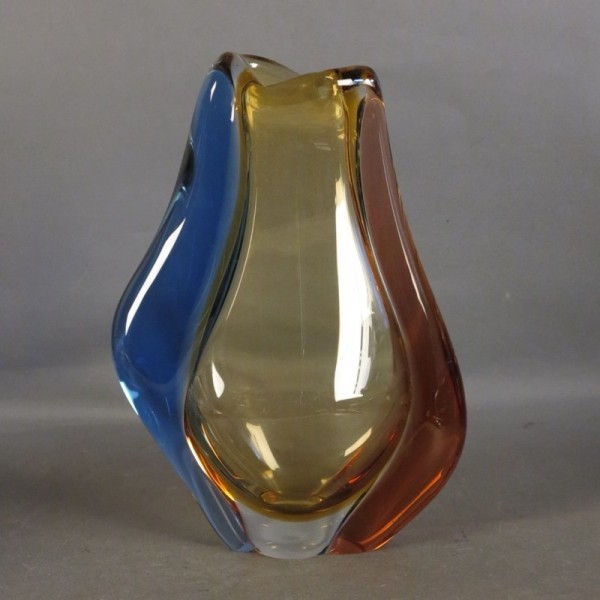 Bohemian glass vase. Hana...