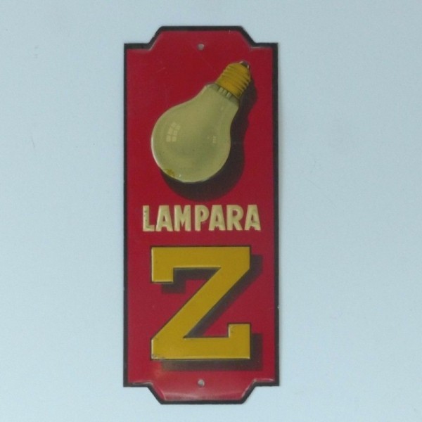 Advertising sign "Lámpara...