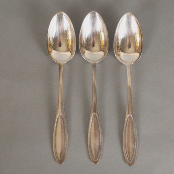 Six spoons silver plated...