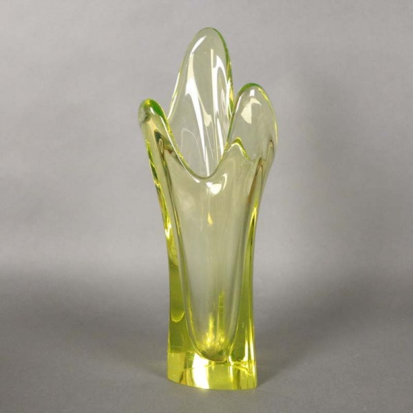 Yellow green French glass...