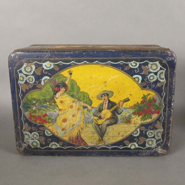 Art Nouveau tin box for...
