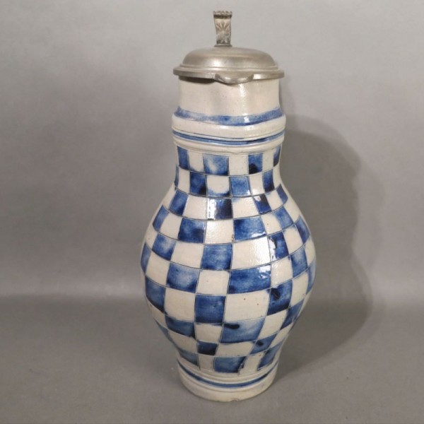 Antique german jug with tin...