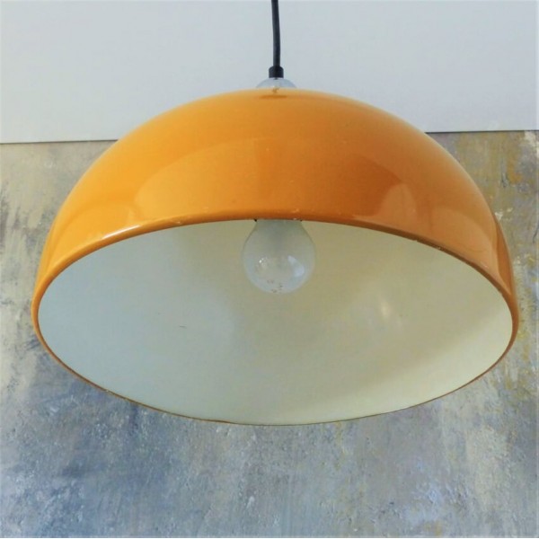 Vintage Ceiling Lamp Painted Ocher At, Vintage Ceiling Lampshades