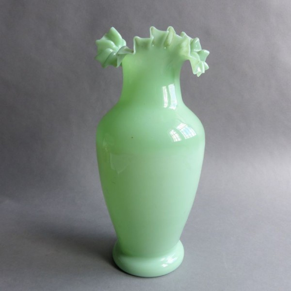 Art Nouveau opal glass vase...