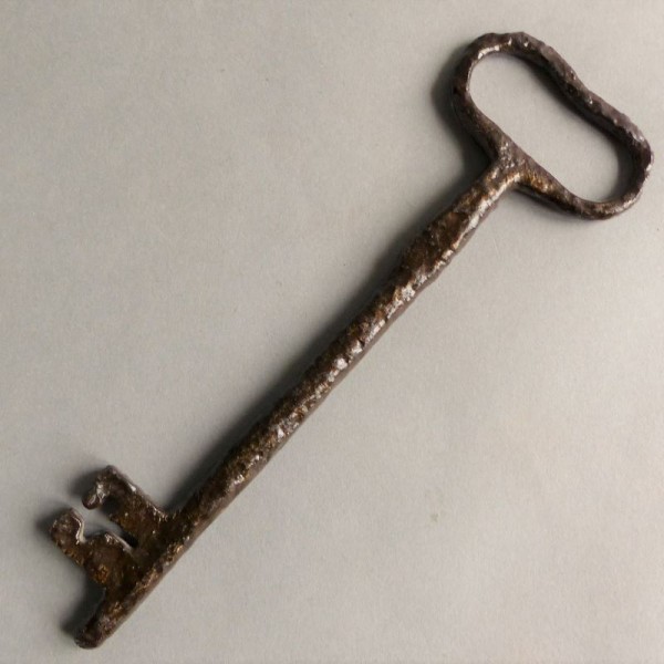 Antique forged metal key....
