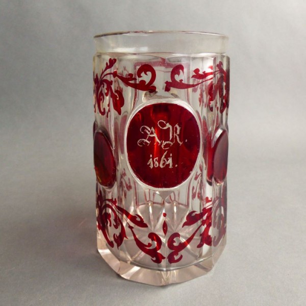 Biedermeier glass jug from...