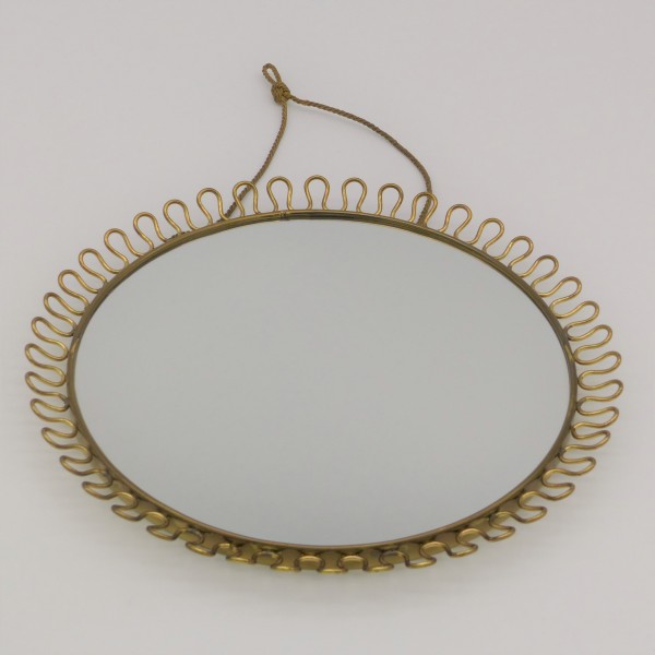 Mirror with Brass Frame by...