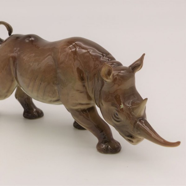 Black rhinoceros porcelain...