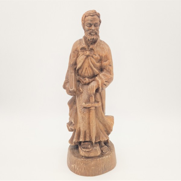 Carved wooden figure of...