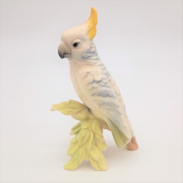 Porcelain figurine cockatoo...