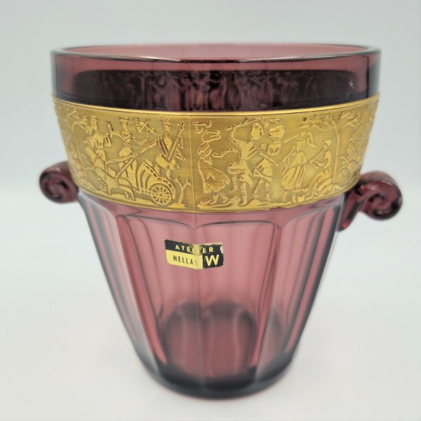 Violet glass vase with...